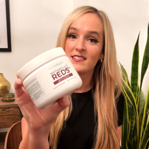 influencer with a bottle