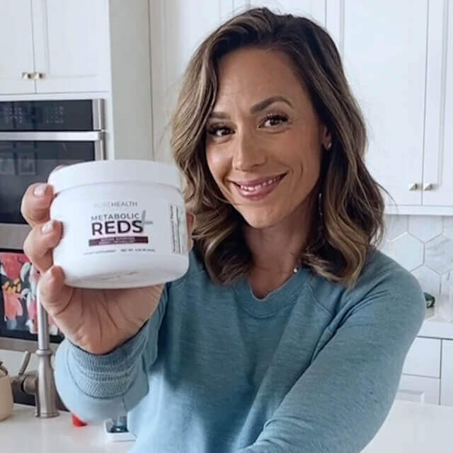 influencer with a bottle